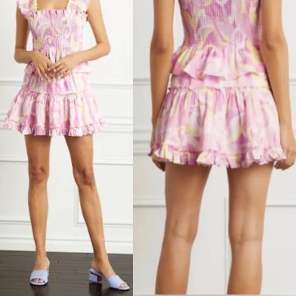 NWT Hill House The‎ Paz Skirt Candy Kaleidoscope Pink Large